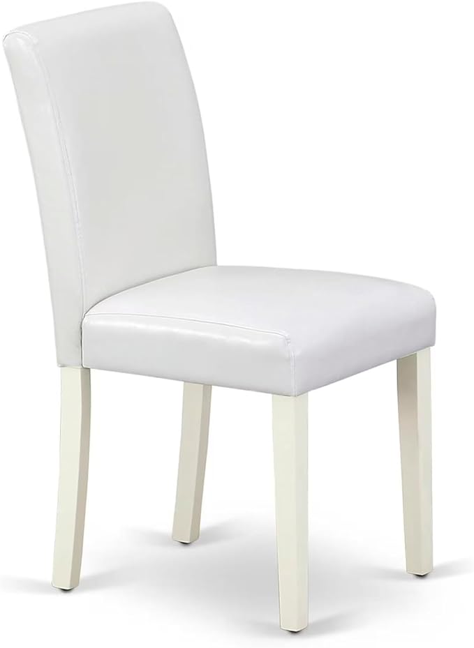 East West Furniture ANAB5-LWH-64 5 Piece Dining Room Table Set Includes a Round - Image 6