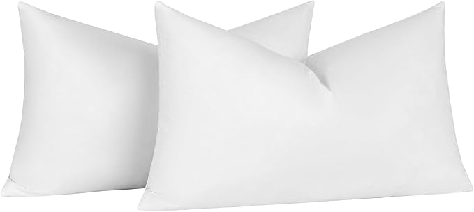 16X26 Oblong Feather & Down Pillow Insert, 100% Cotton Fabric - Image 9
