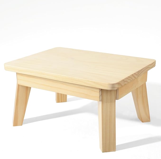 HOUCHICS Wooden Step Stool, One Step Stool by HOUCHICS