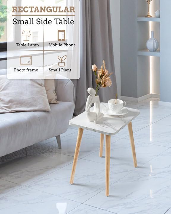 FORAOFUR Small End Table, Side Table Accent Table Living Room Bedroom Balcony - Image 7