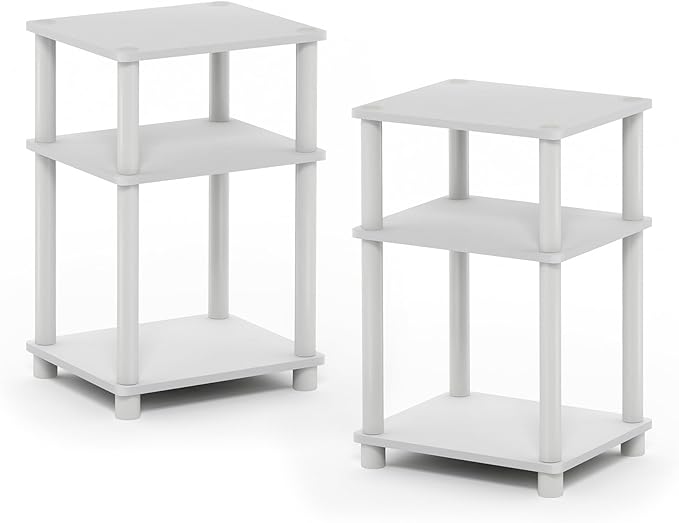 Furinno Just 3-Tier Turn-N-Tube End Table / Side Table / Night Stand / Bedside by Furinno-FitsYourSpaceFitsYourBudget