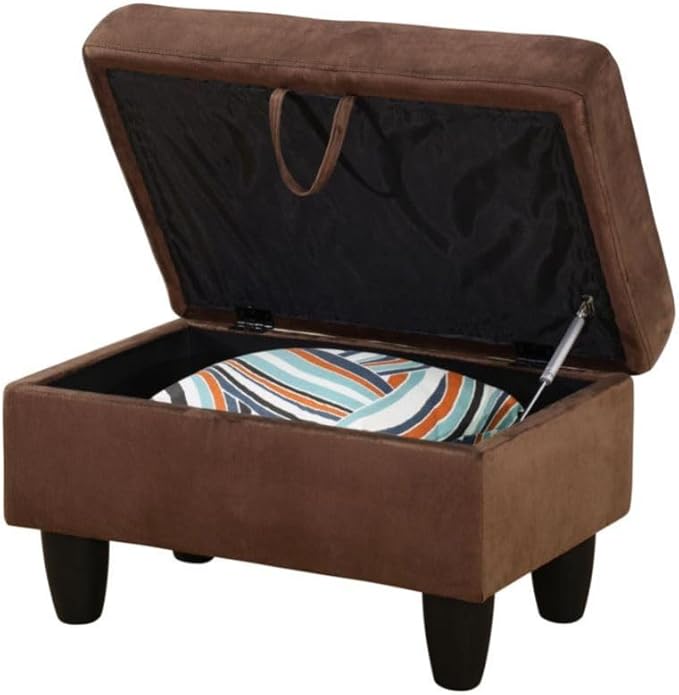 Brown L-Shaped 3-Piece Microfiber Sofa - Image 5