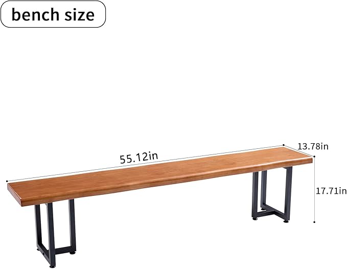 Durable Solid Wood Top Bench - Image 3