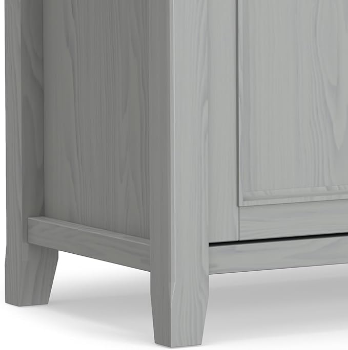 SIMPLIHOME Amherst 54-inch Wide Solid Wood TV Stand in Fog Grey, - Image 11