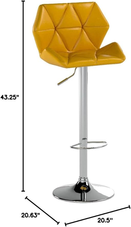 Roundhill Furniture Glasgow Contemporary Tufted Adjustable Height Hydraulic - Image 2