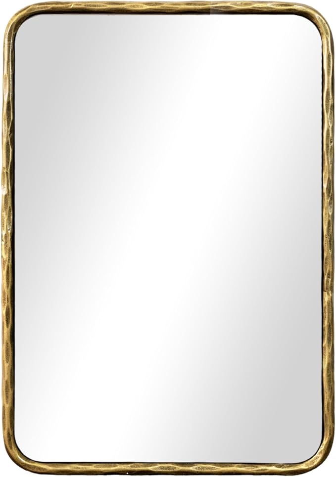 BEGINS Hand-Forged Steel Wall Mirror, 30x22 Inch Vintage Solid Steel Frame by BEGINS