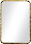 BEGINS Hand-Forged Steel Wall Mirror, 30x22 Inch Vintage Solid Steel Frame by BEGINS
