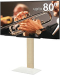 WALL V3 High Type | Sleek 32-80 Inch Universal Ultra Thin TV Stand | White Oak | by WALL