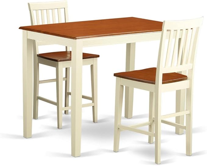 East West Furniture YAVN3-WHI-W 3 Piece Kitchen Counter Set by EastWestFurniture