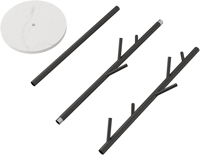 Black Metal Coat Rack, Freestanding - Image 3