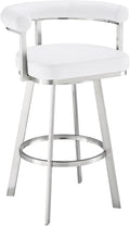 Armen Living Magnolia Swivel Counter Stool in Brushed Stainless Steel by ArmenLiving