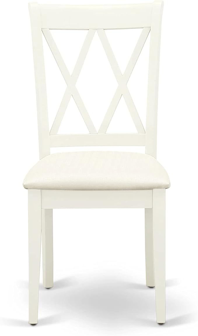 East West Furniture DOCL6-LWH-C 6 Piece Modern Dining Table Set Contains a - Image 5