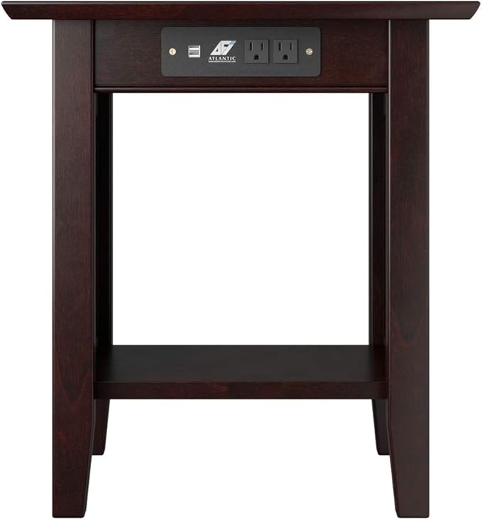 AFI Nantucket End Table with Built-in Charger in Espresso - Image 4