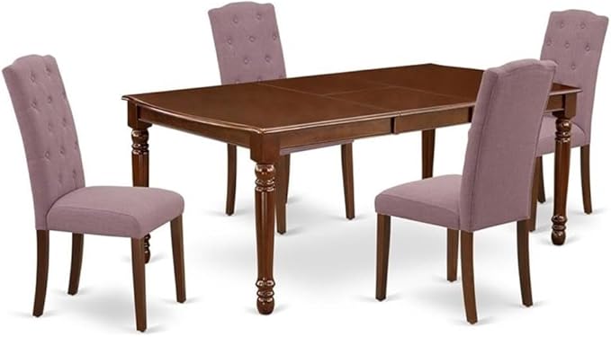 East West Furniture DOCE5-MAH-10 5 Piece Kitchen Table Set by EastWestFurniture