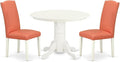 East West Furniture SHEN3-LWH-78 3 Piece Dining Table Set Contains a Round by EastWestFurniture
