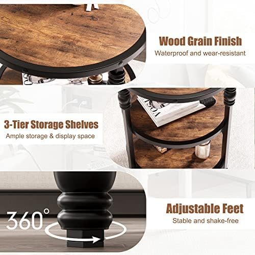 GarveeHome Round End Table - Image 3