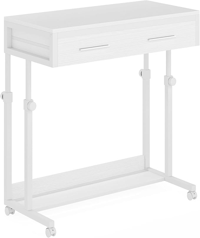 Tribesigns Portable Desk with Drawers, Mobile Laptop Desk with Wheels, Sofa - Image 9