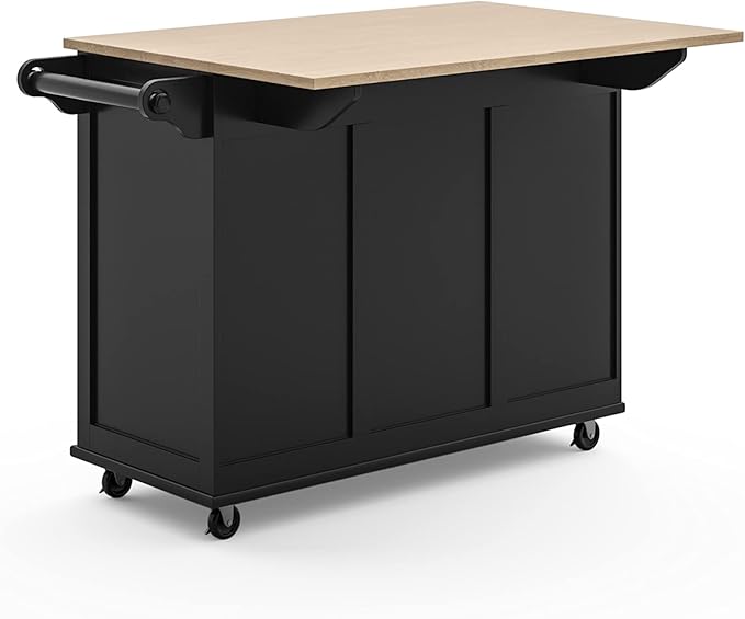 Homestyles Dolly Madison Black Mobile Kitchen Island Cart - Image 15