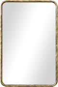 BEGINS Hand-Forged Steel Wall Mirror, 24x36 Inch Vintage Solid Steel Frame by BEGINS