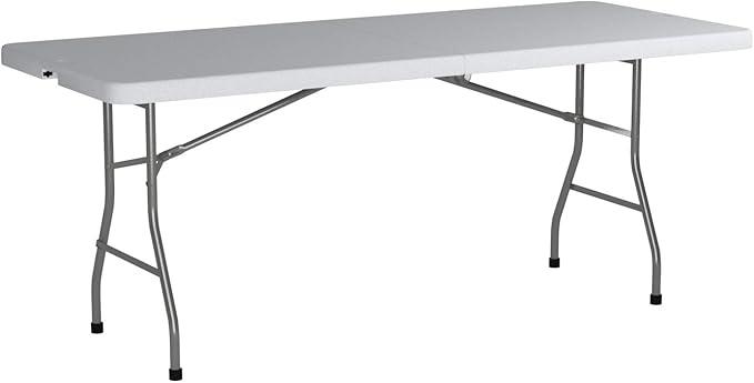 Office Star Resin Rectangle Center-Folding Portable Table - Image 10