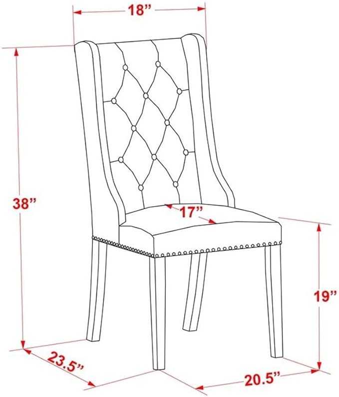 East West Furniture X797FO749-5 5 Piece Dining Room Table Set Includes a - Image 6