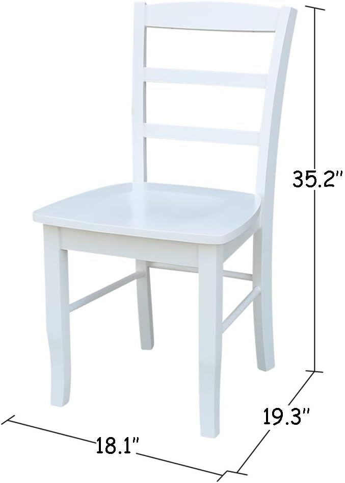 International Concepts Set of Two Madrid Ladderback Dining Chairs - Image 3
