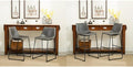 Roundhill Furniture Vintage PU Leather Bar Stools, Antique Gray by RoundhillFurniture