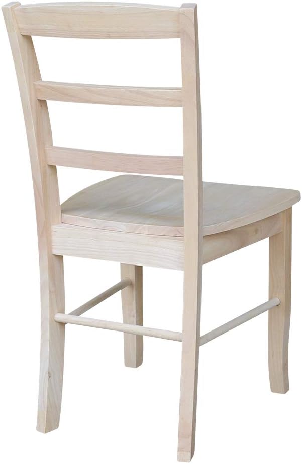 Set of Two Madrid Ladderback Dining Chairs, Unfinished - Image 9