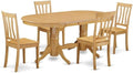 East West Furniture VAAN5-OAK-W 5 Piece Dining Set Includes an Oval Dining Table by EastWestFurniture