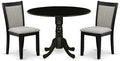 East West Furniture DLMZ3-AB6-06 3 Piece Modern Dining Table Set Contains a by EastWestFurniture