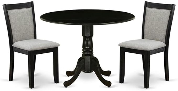 East West Furniture DLMZ3-AB6-06 3 Piece Modern Dining Table Set Contains a by EastWestFurniture