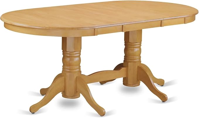 East West Furniture VAAB5-OAK-55 5 Piece Dining Table Set Includes an Oval - Image 5