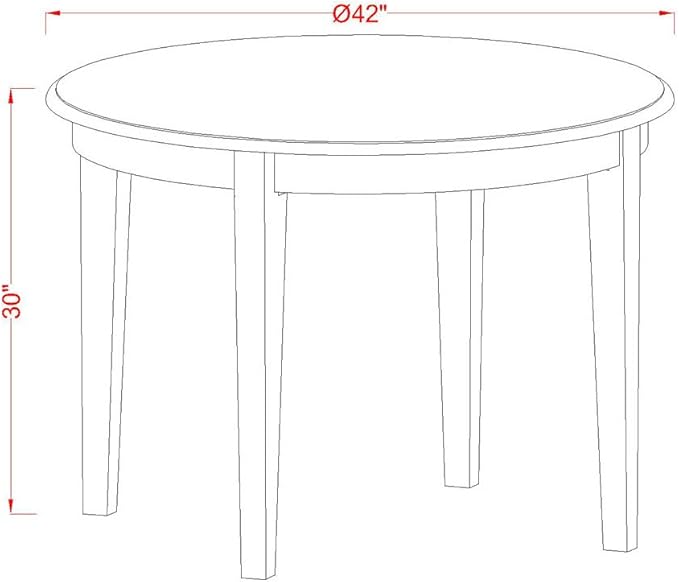East West Furniture BOVA5-LWH-C 5 Piece Dinette Set - Image 10