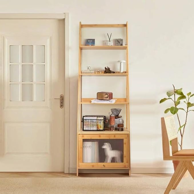 5-Tier Bamboo Ladder Bookshelf by briteman