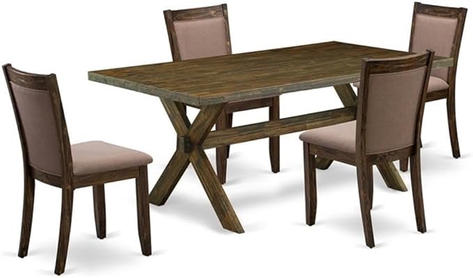 East West Furniture X777MZ748-5 5 Piece Kitchen Table & Chairs Set Includes a by EastWestFurniture