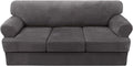 H.VERSAILTEX 4 Piece T Cushion Sofa Slipcovers Thick Velvet Stretch Couch Cover by HVERSAILTEX