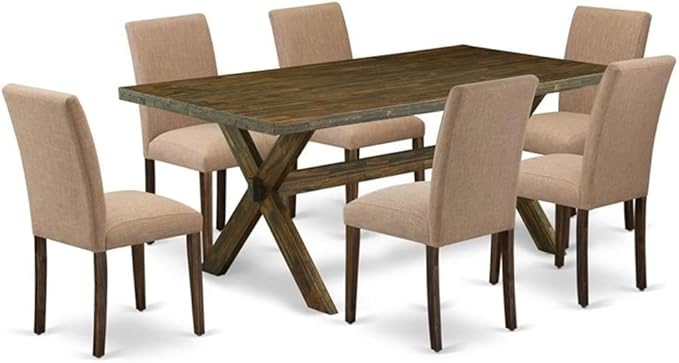 East West Furniture X777AB747-7 7 Piece Dining Room Furniture Set Consist of a by EastWestFurniture