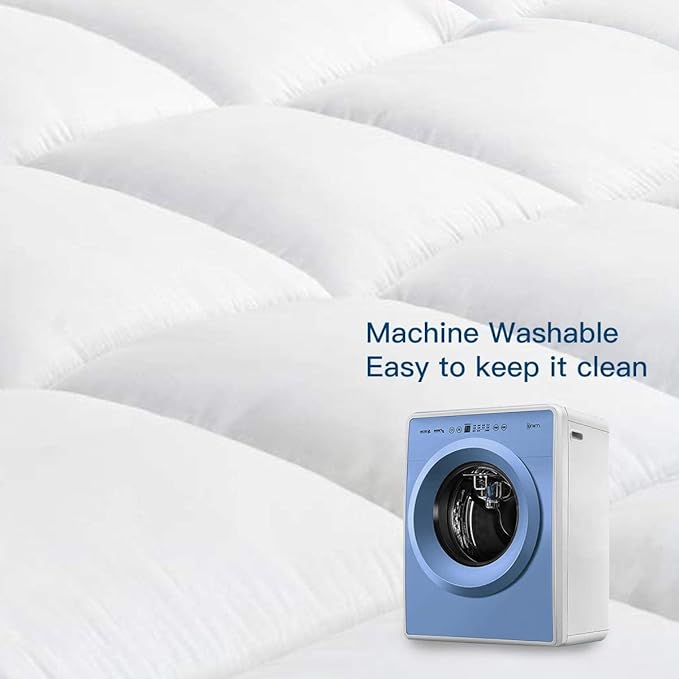 COONP Full XL Mattress Topper, Extra Thick Pillowtop, Cooling Plush Mattress - Image 7