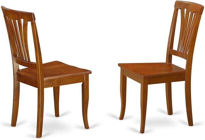 East West Furniture DLAV3-SBR-W 3 Piece Dining Table Set - Image 5
