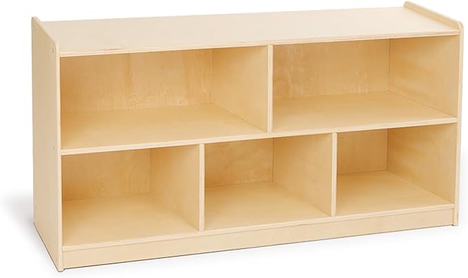 Monläurd® 100% Birch Cabinet, 5-Section Montessori Wooden Bookshelf & Storage by Monl%C3%A4urd