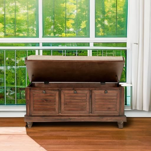 OSP Home Furnishings Dover Coastal Lift-Top Storage Bench - Image 9