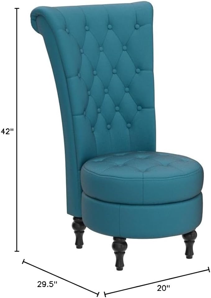 Container Furniture Royal High-Back Velvet Accent Chair - Image 2