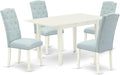 East West Furniture NOCE5-LWH-15 5 Piece Kitchen Table Set by EastWestFurniture