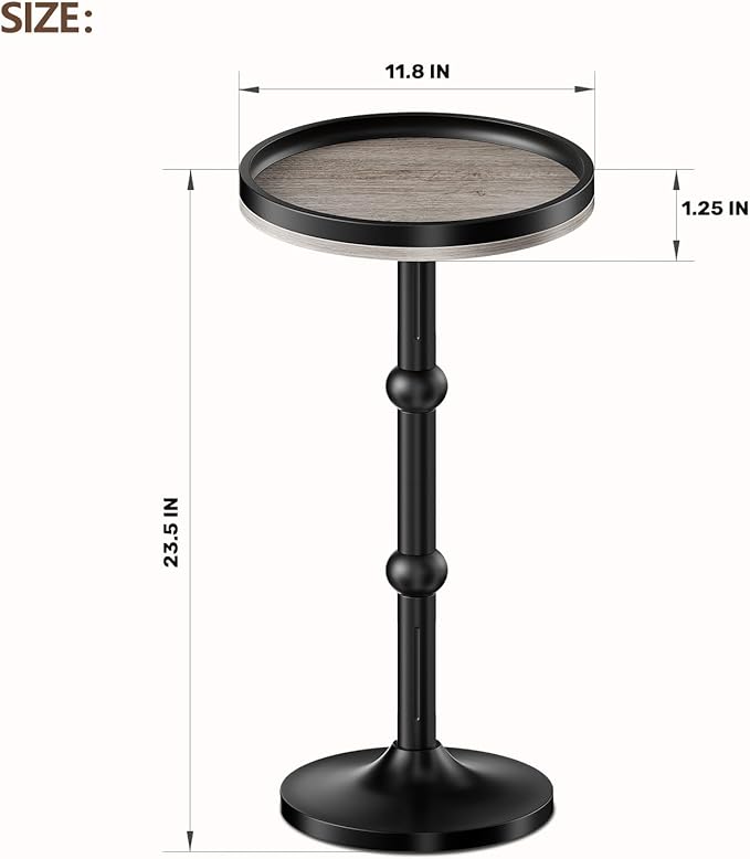 Small Round Side Table, Coffee Drink Table - Image 3