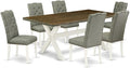 East West Furniture X077EL207-7 7 Piece Dining Room Table Set Consist of a by EastWestFurniture