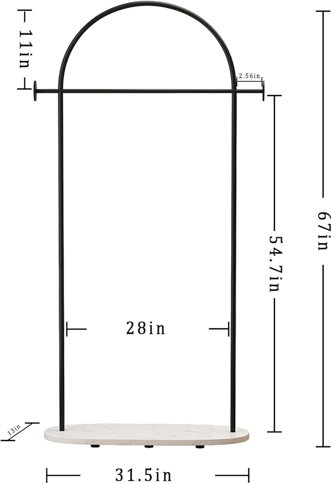 Black Clothing Rack, Modern Clothes Rack - Image 2
