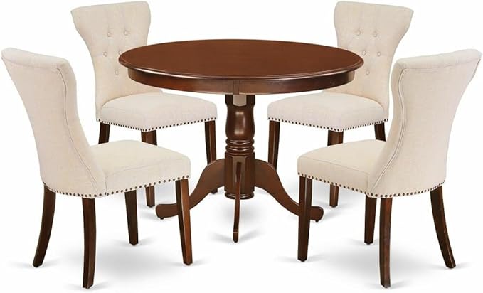 East West Furniture HLGA5-MAH-32 5 Piece Dining Room Furniture Set Includes a by EastWestFurniture