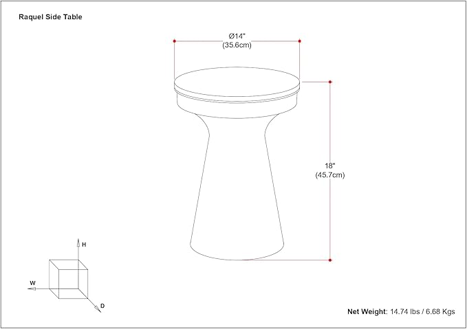 SIMPLIHOME Raquel Modern Contemporary 14 inch Wide Metal Side Table in White / - Image 3