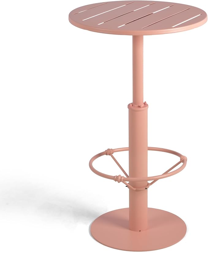 42" Tall Modern Industrial Bar Table-23.6" Dia Round Metal Top Standing Pub - Image 5