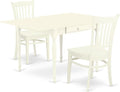 East West Furniture MZGR3-LWH-W 3 Piece Kitchen Table & Chairs Set Contains a by EastWestFurniture